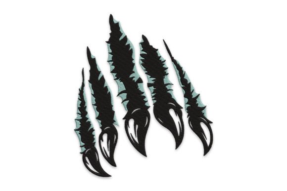 Claw Mark: A Fierce Yet Flexible Embroidery Design for Personalized Gifts