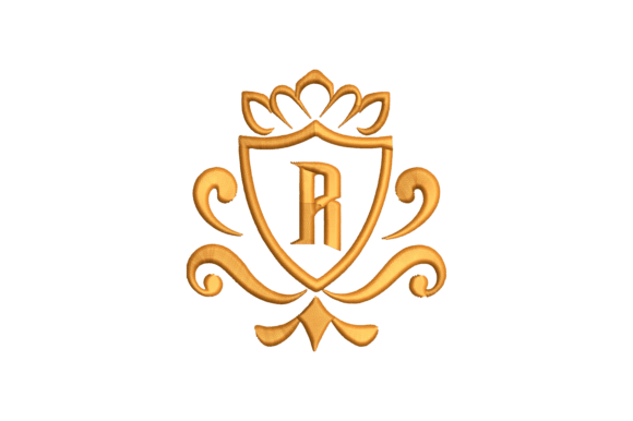 Monogram Letter R: Elegant Wedding Monogram for Boutique Apparel