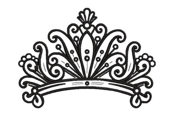 Princess Tiara Embroidery Design
